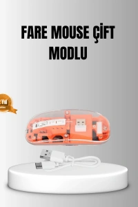 Çift Modlu Kablosuz Bluetooth 5.0 + 2.4GHz Mouse – 3 Cihaz Bağlantılı, Hızlı Geçiş Düğmeli