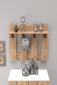 ASKILIK PORTMANTO ÇİT DUVAR ASKILIĞI ELBİSE ASKILIĞI CEVİZ