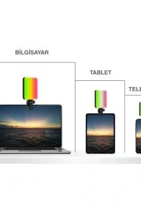 Clip-Fill Taşınabilir Mini RGB Led Selfie Işığı