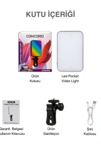 Clip-Fill Taşınabilir Mini RGB Led Selfie Işığı