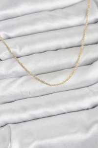 CM 14K Gold Renk Burgu Model 60 cm Kadın Kolye