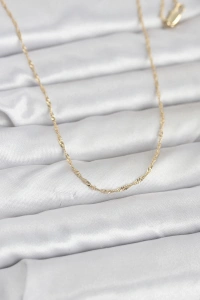 CM 14K Gold Renk Burgu Model 60 cm Kadın Kolye