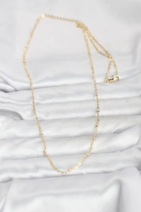 CM 14K Gold Renk Burgu Model 60 cm Kadın Kolye