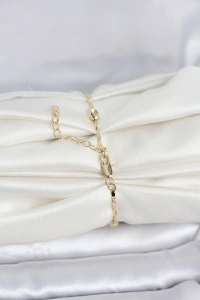 CM 14K Gold Renk Damla Topçuk Model Kadın Bileklik
