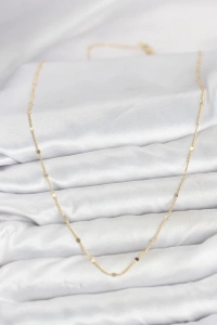 CM 14K Gold Renk Ezme Pul Model 60 cm Kadın Kolye