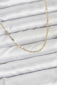 CM 14K Gold Renk Ezme Zincir Model 60 cm Kadın Kolye