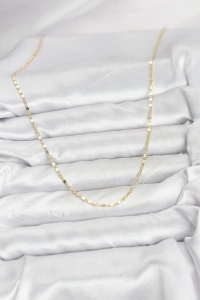CM 14K Gold Renk Ezme Zincir Model 60 cm Kadın Kolye