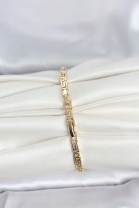 CM 14K Gold Renk Geometrik Model Kadın Bileklik