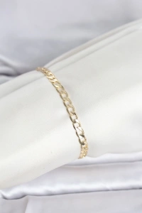CM 14K Gold Renk Halka Zincir Model Kadın Bileklik