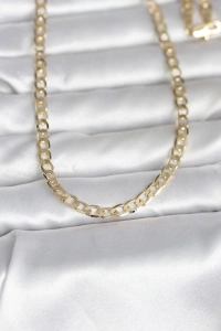 CM 14K Gold Renk Kalın Zincir Model 60 cm Kadın Kolye