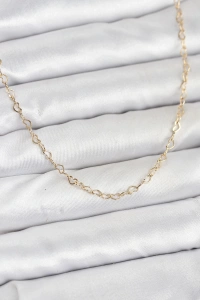 CM 14K Gold Renk Kalp Zincirli Kadın Kolye
