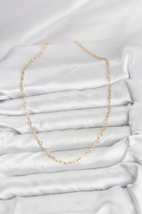 CM 14K Gold Renk Kalp Zincirli Kadın Kolye