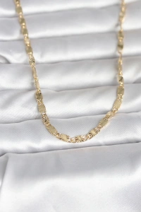 CM 14K Gold Renk Lazer Model 45 cm Kadın Kolye