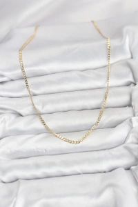 CM 14K Gold Renk Pirinç Zincir Model Kadın Kolye