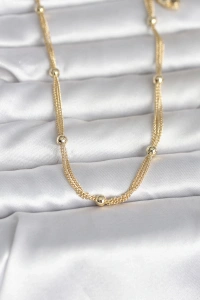 CM 14K Gold Renk Topçuk Model 60 cm Kadın Kolye