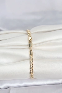 CM 14K Gold Renk Zincir Model Kadın Bileklik