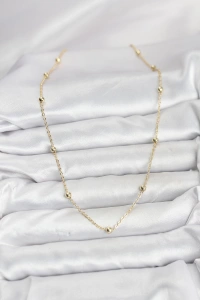 CM Gold Renk Top Zincirli Kadın Kolye