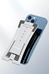 CM23 Ayarlanabilir Katlanabilir Masaüstü Telefon Tutucu - Gümüş