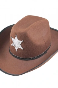 Çocuk Kovboy Şapkası Kahverengi