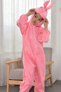 Çocuk Tavşan Kostümü Pembe Renk 2-3 Yaş