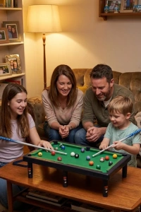 Çocuklar İçin Bilardo Seti Masaüstü Snooker ve Pool Oyuncak