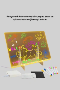 Çocuklar ve Yetişkinler İçin USB LED Işıklı Çizim Panosu