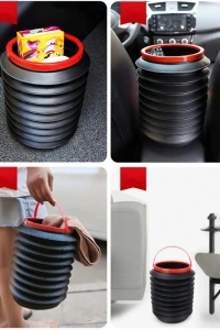 Çok Amaçlı Katlanabilir Araç İçi Kova