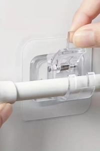 Çok Amaçlı Kıskaçlı Yapışkanlı Kablo ve Mop Tutucu