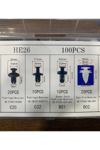 Çok Amaçlı Plastik Bağlantı Klipsi Seti 100 Parça