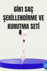 Çok Fonksiyonlu 6 Başlıklı Saç Kurutma ve Şekillendirme Seti