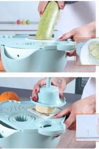 Çok Fonksiyonlu Salata Aparatı - Süzgeçli Doğrayıcı Kase