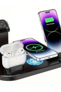 Çok İşlevli Şarj İstasyonu Siyah Renk