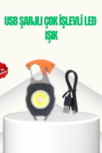 Çok İşlevli USB Şarjlı Anahtarlık Fener