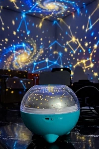 Çok Renkli LED Yıldız Projektör Gece Lambası Bluetooth Müzik Çalar ve Kumandalı Kontrol