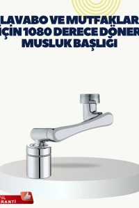 Çok Yönlü Dönebilen Musluk Başlığı 2 Fonksiyonlu Su Akışı