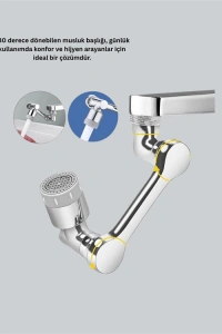 Çok Yönlü Dönebilen Musluk Başlığı 2 Fonksiyonlu Su Akışı