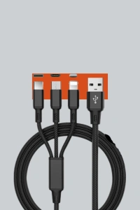 Çoklu USB Şarj Kablosu – 1,2m Hızlı Şarj, 3A Güçlü Akım