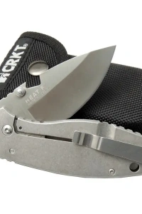 Crkt 3329 BK Heat Kamp Çakı 18cm - Metal Sap, Kılıflı, Açacaklı, Perçinli