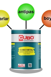 Cubo Metal Pas Boyası Beyaz 0,75 Litre