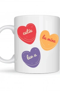 Cutie Be Mine lYK U Porselen Kupa – Model 9 - Sevgiliye Özel Tatlı Tasarım