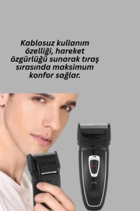 Darbelere Dayanıklı Kablosuz Erkek Tıraş Aleti