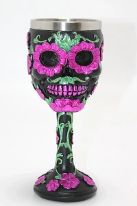 Day Of The Dead Şeker Kurukafa Tasarımlı 3D Çelik Kadeh Bardak