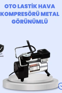 DC 12V Metal Hava Kompresörü Araç Lastik Şişirme 35L/Dk