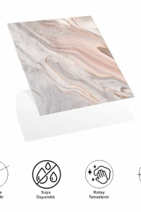 Decohandy 30x30 Cm Pvc Duvar Karosu 4Lü Paket - Antik Mermer
