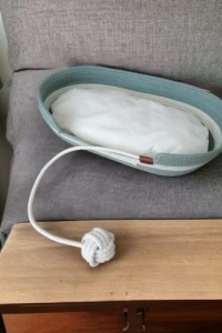 Decohandy Oval Jüt Elyaf Minderli Kedi Yataği Oyuncak Toplu