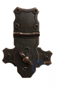 Dekoratif Anahtarlı Sandık Askısı - 40x55mm, Oksit, 100 Adet