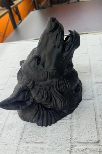 Dekoratif Asılabilir Siyah Ayı Başı 3D Duvar Heykeli 25x19 cm