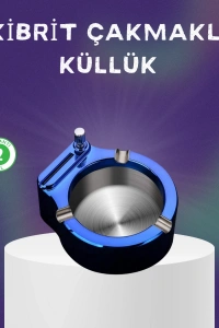 Dekoratif Çakmaklı Küllük Kolay Temizlenebilir Metal