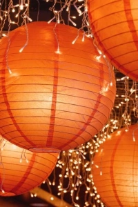 Dekoratif Çin Feneri – Kağıt Lamba - Turuncu