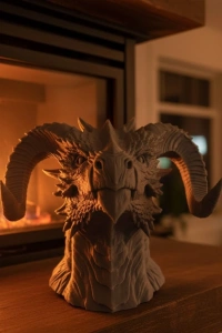 Dekoratif Ejderha Heykeli Özel Tasarım Mitolojik Figür 22x17 cm